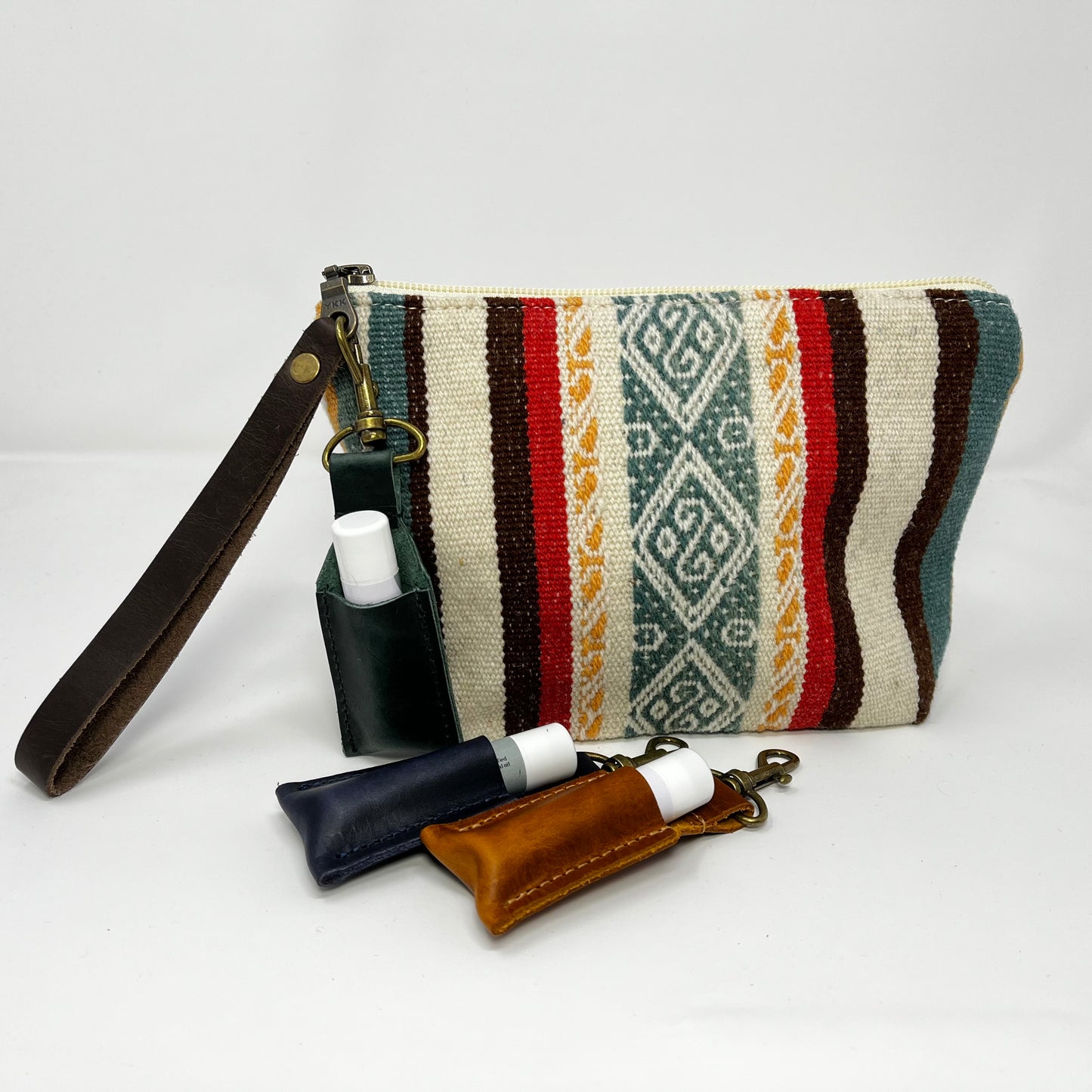 Leather Lip Balm Keychain