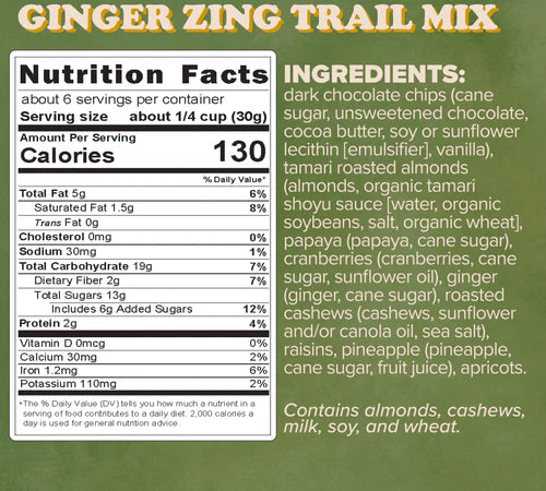 Ginger Zing Trail Mix