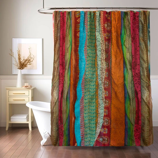 Silk Saree Shower Curtain