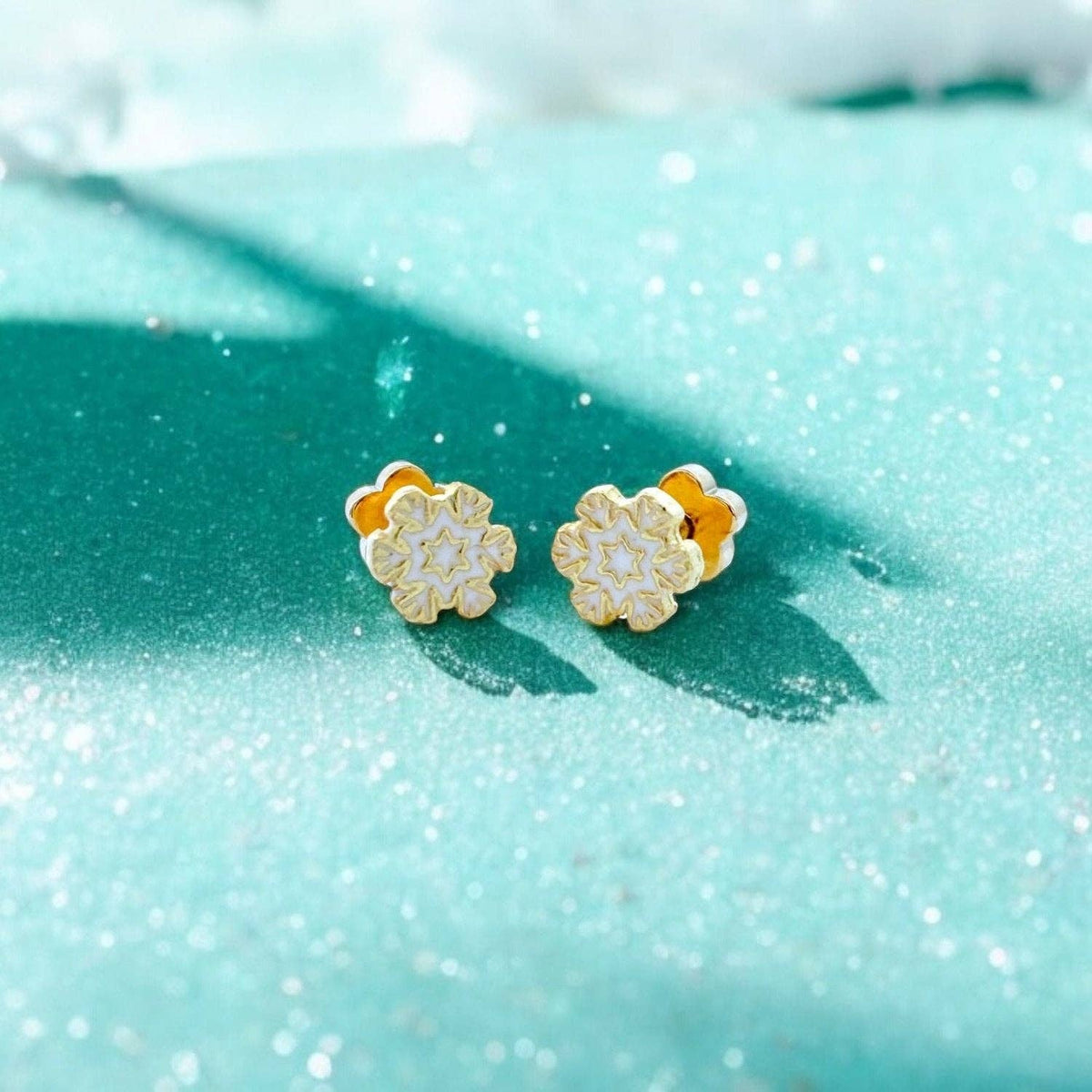 Snowflake Tiny Stud Earrings