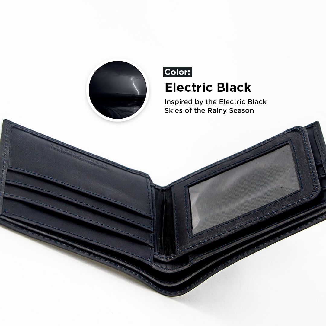 Bifold Leather Wallet - Black