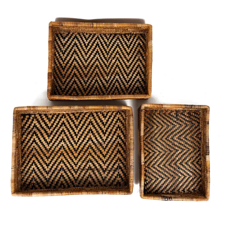 Chevron Banana Leaf Tray