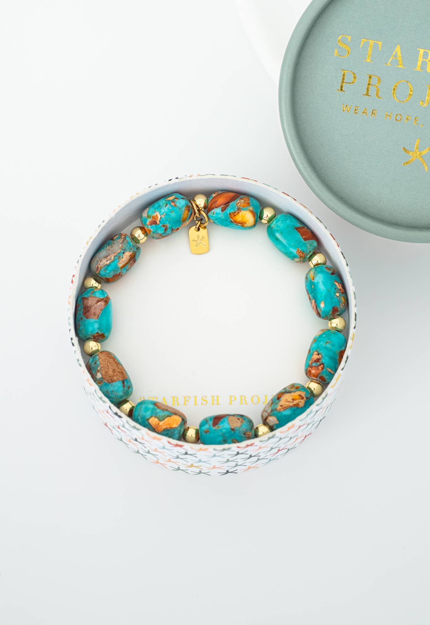 Sierra Bloom Turquoise Emperor Stone Beaded Bracelet
