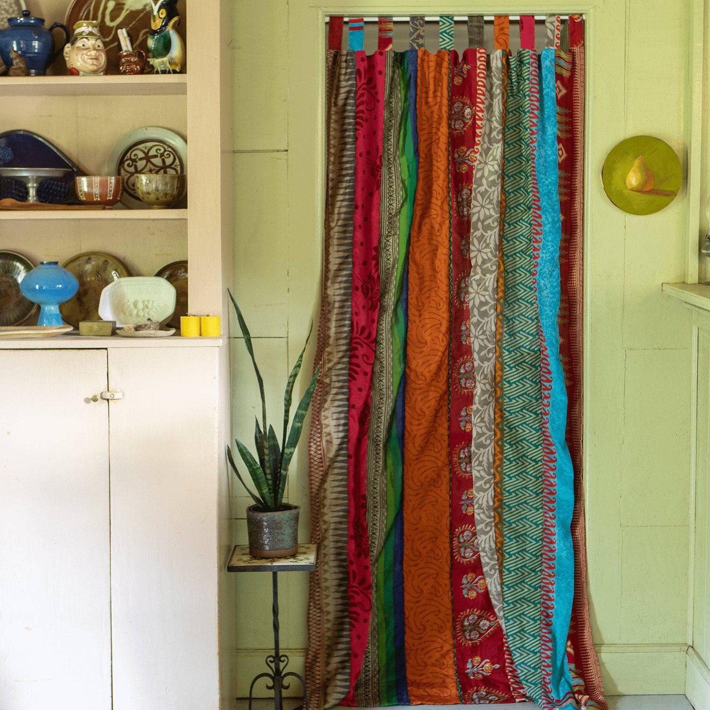 Recycled Saree Curtains: Long