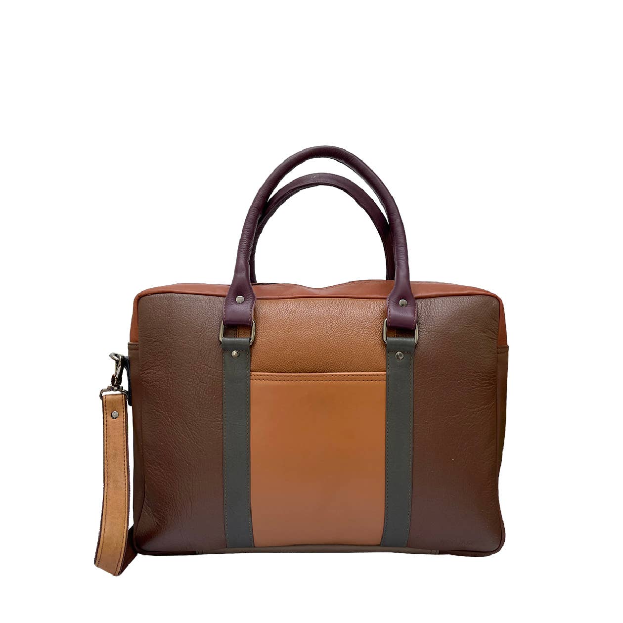 Charles Briefcase Bag - Upcycled Leather
