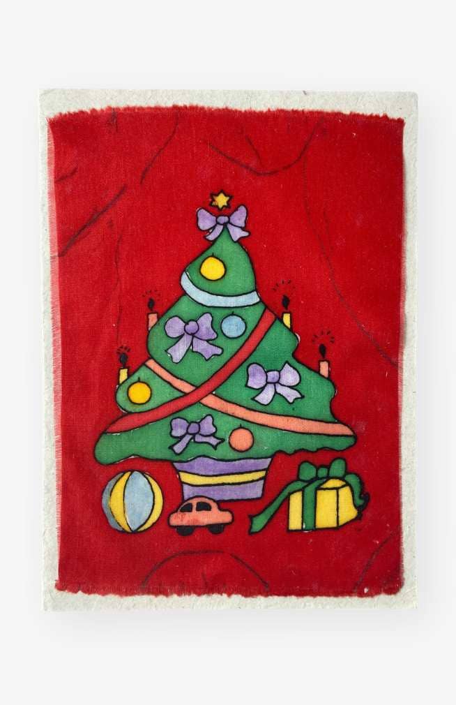 One-of-Kind Batik Lokta Paper Card