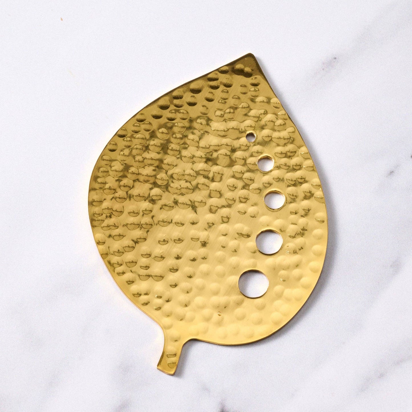 Stainless Steel Herb Stripper - Gold-toned Leaf