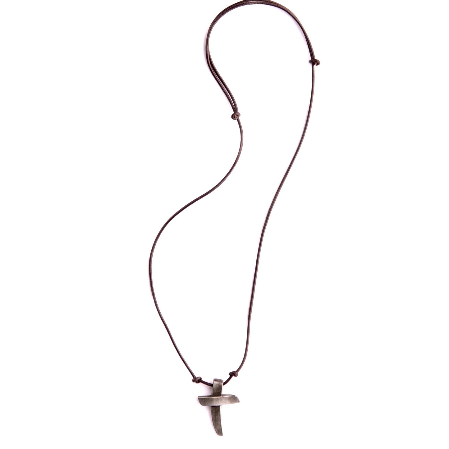Rugged Cross Leather Necklace
