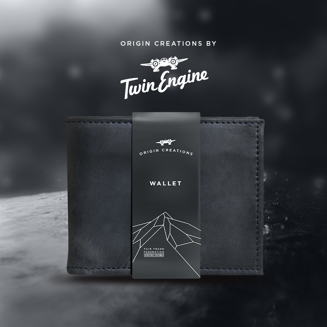 Bifold Leather Wallet - Black
