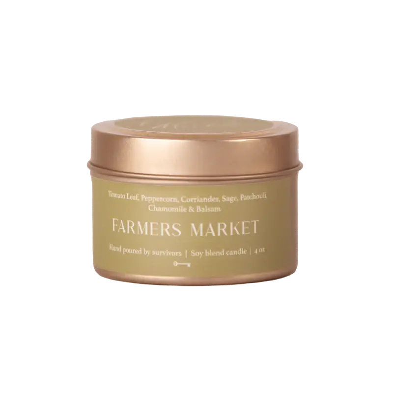 Farmers Market Travel Tin Candle