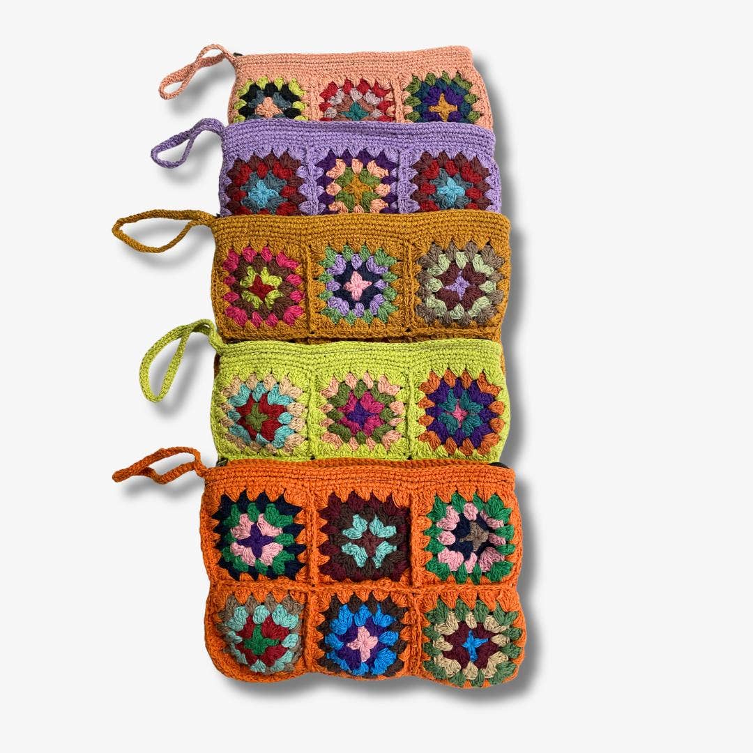 Granny Square Crochet Toiletry Bag
