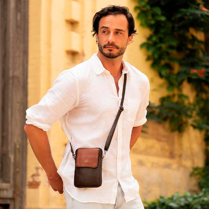 Henry Crossbody Bag - Upcycled Leather