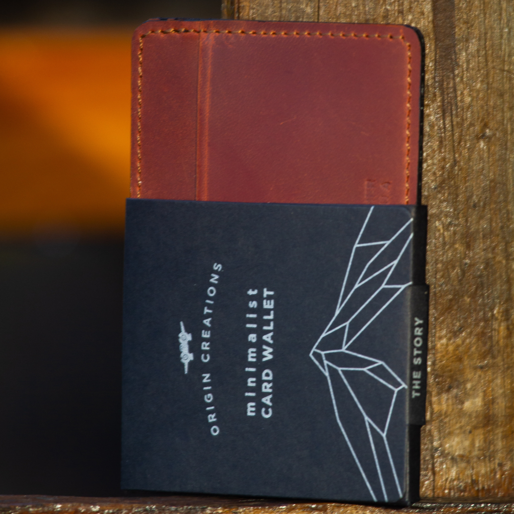 Slim Card Wallet-Saddle Brown