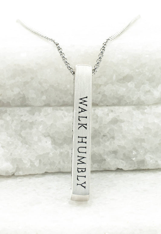 Justice Stainless Bar Necklace