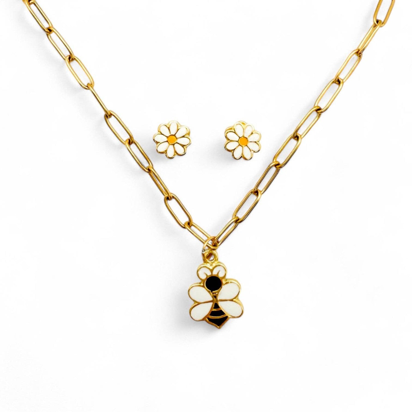 BEE Kind Kids Necklace & Earrings Set