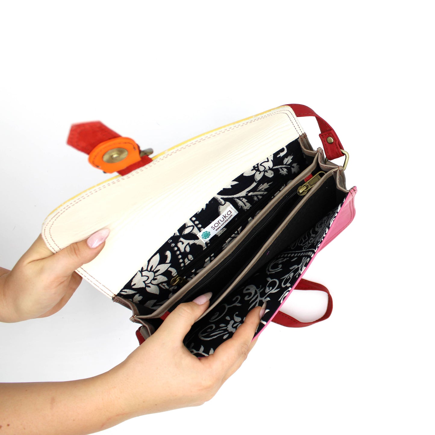 Adelin Medium Crossbody Bag - Upcycled Leather