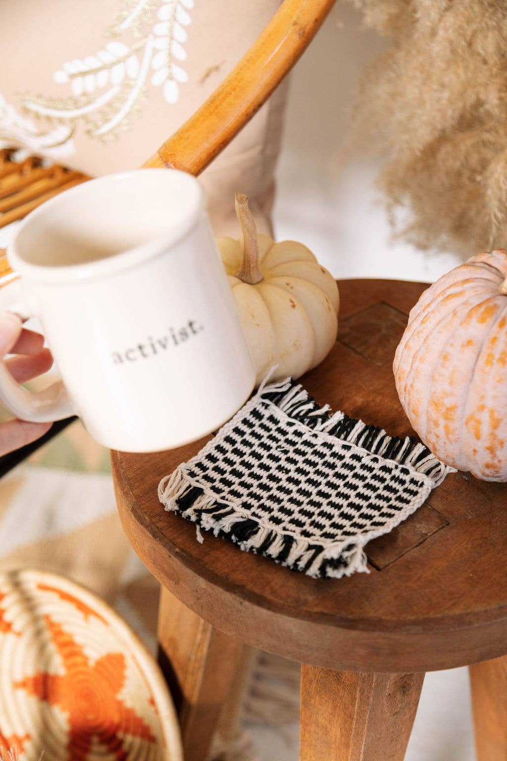 Loom Woven Mug Rugs (Set of 4)