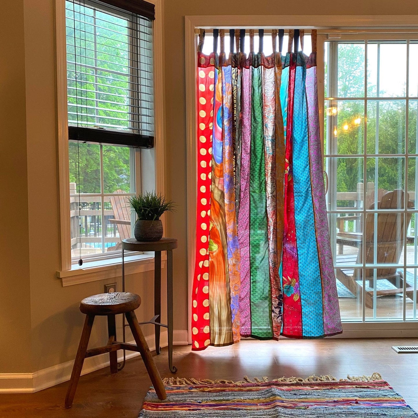 Recycled Saree Curtains: Long