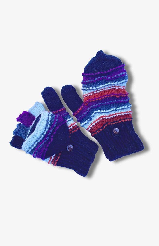 Handmade Fleece-Lined Glitten, Assorted Colors