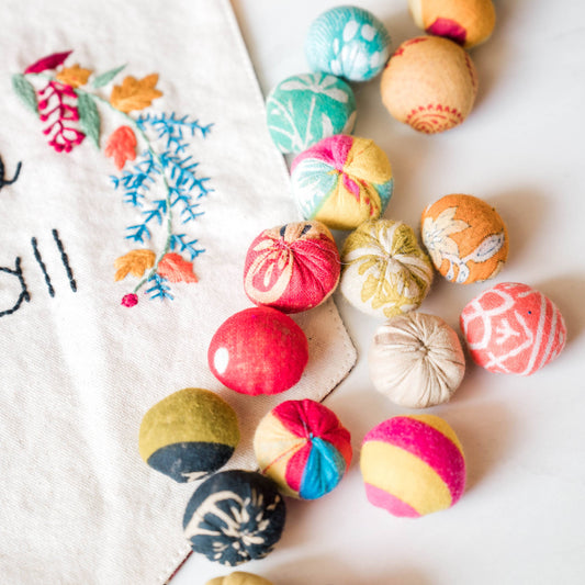 Upcycled Saree Bead Bag