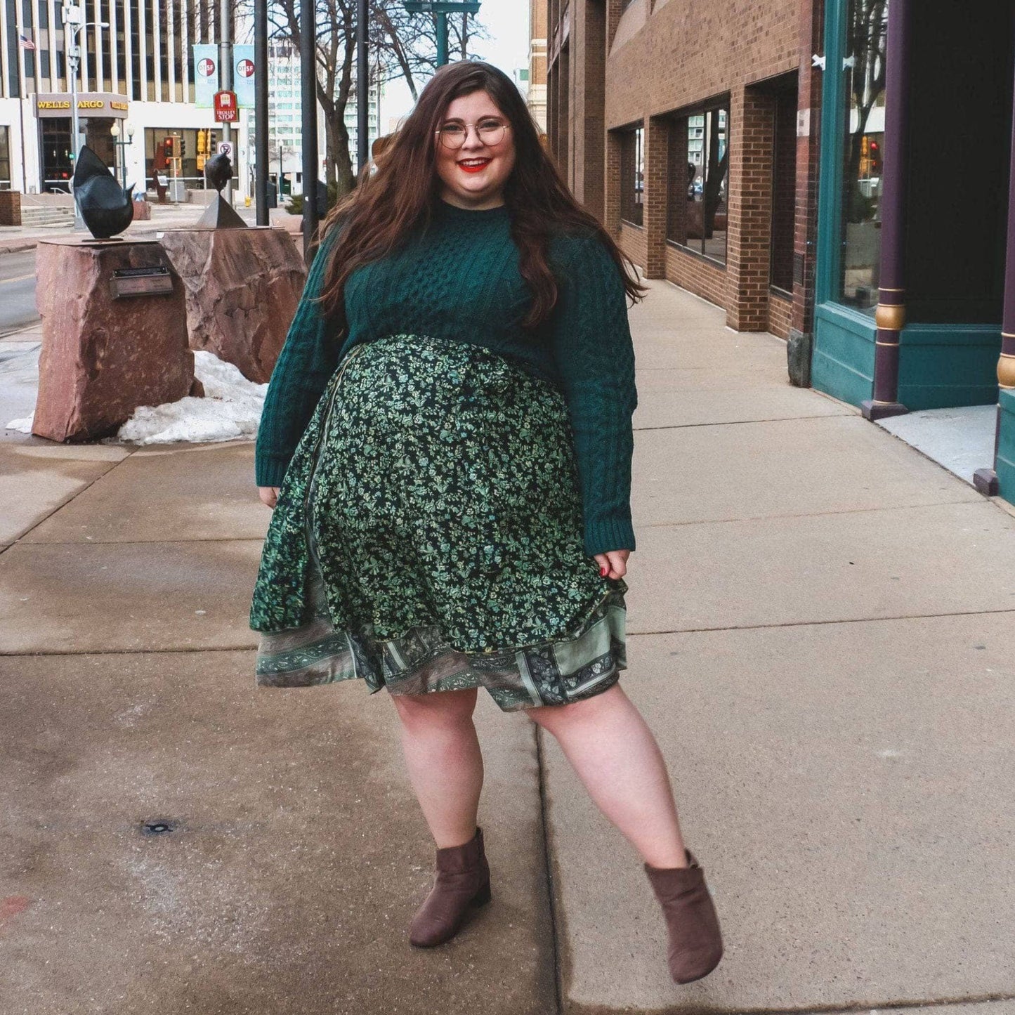 Saree Wrap Skirt-Tea length