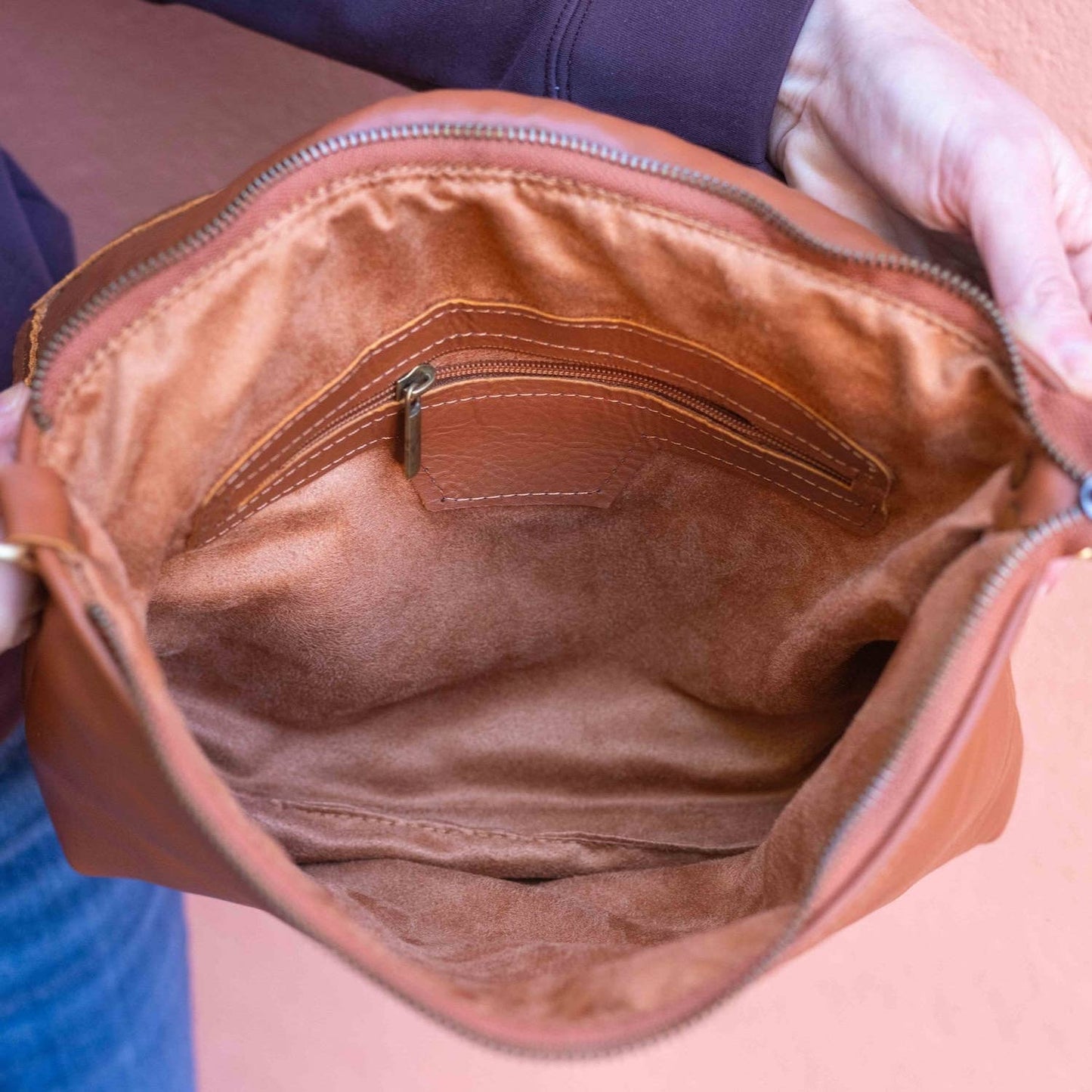 Woven Braided Leather Everyday Bag–Lightweight