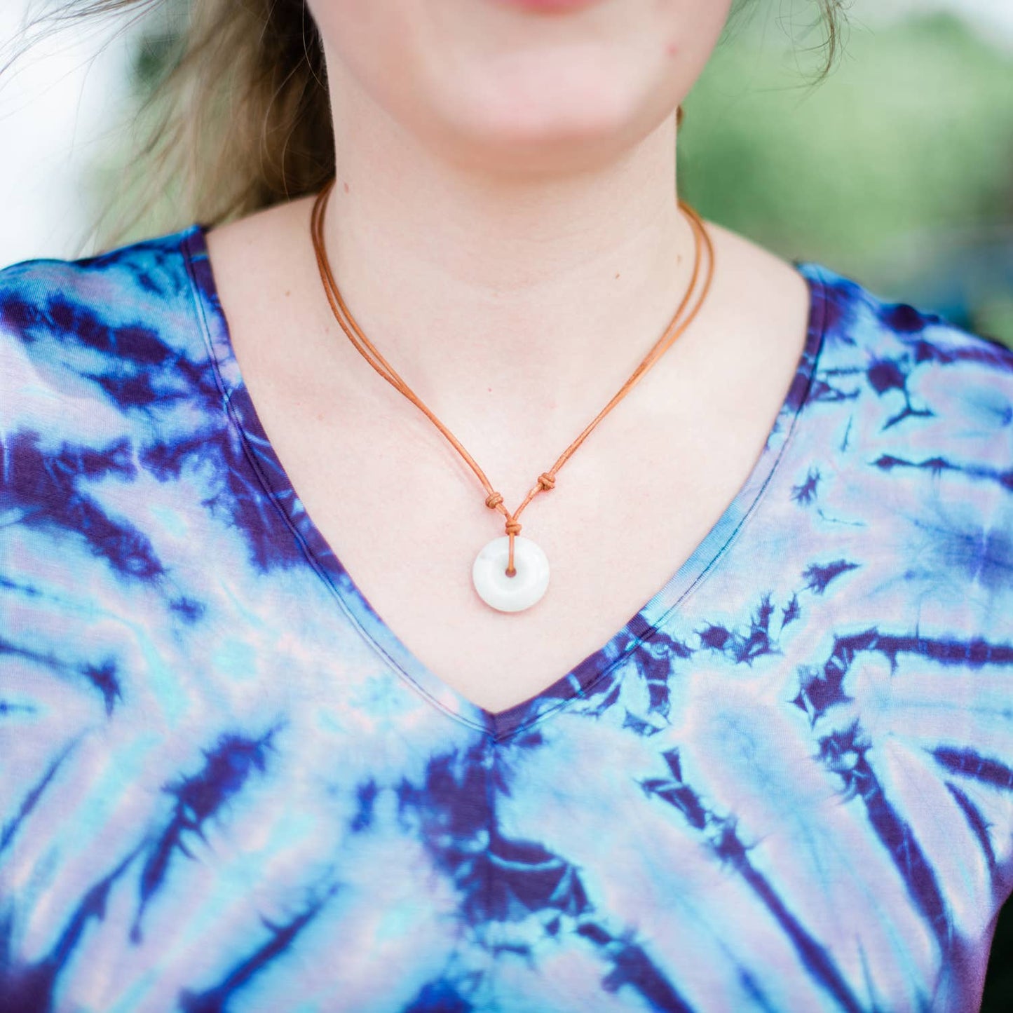 Leather Jade Necklace