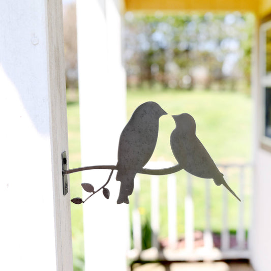 Metal Bird Statue - Love Birds Statue
