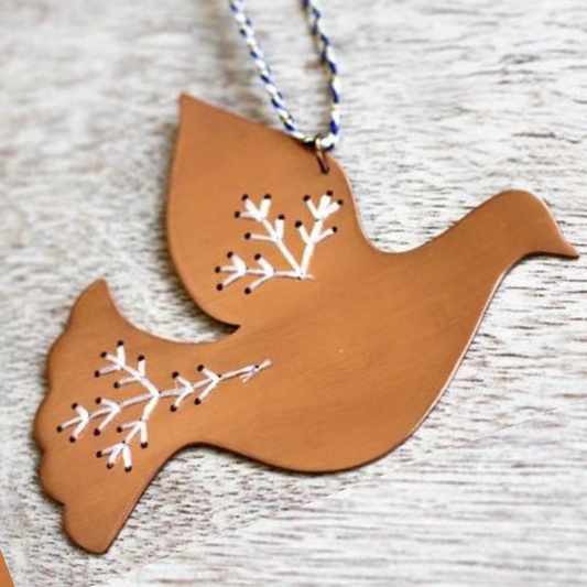 Copper Dove Ornament