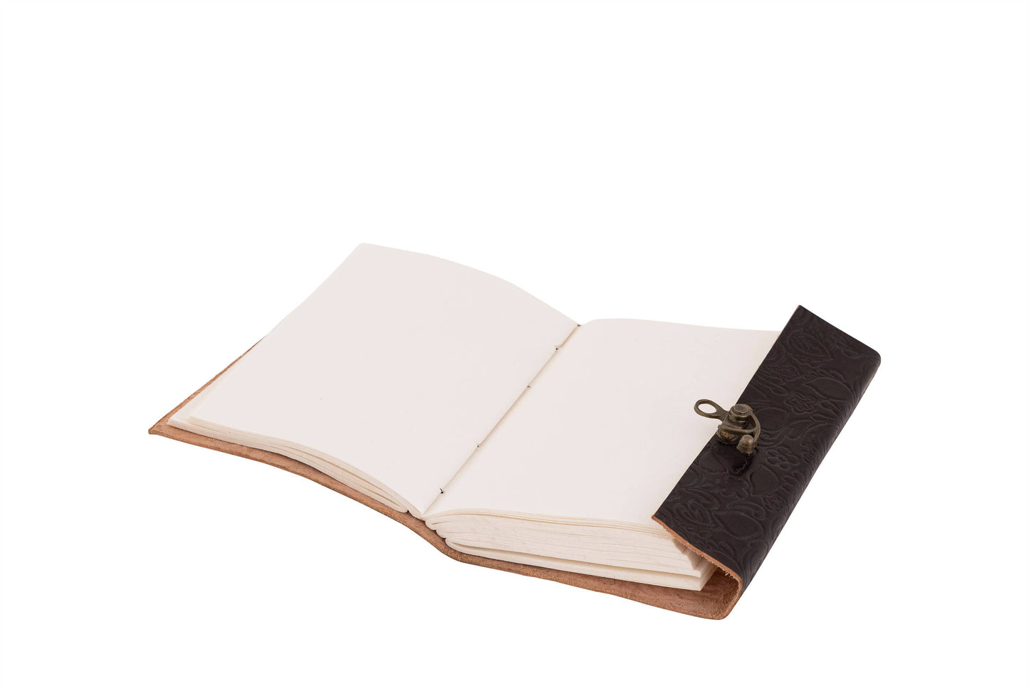 Embossed Cruelty Free Leather Journal with Metal Closure