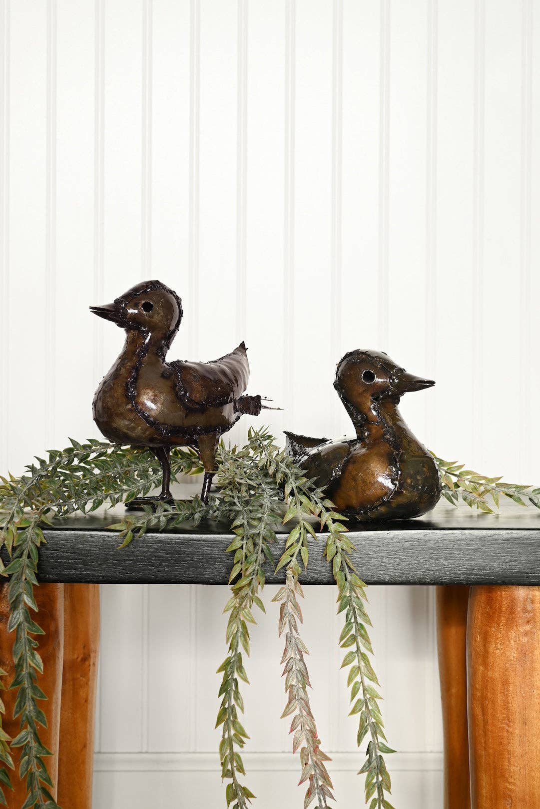 Resting Baby Gosling - Recycled Metal