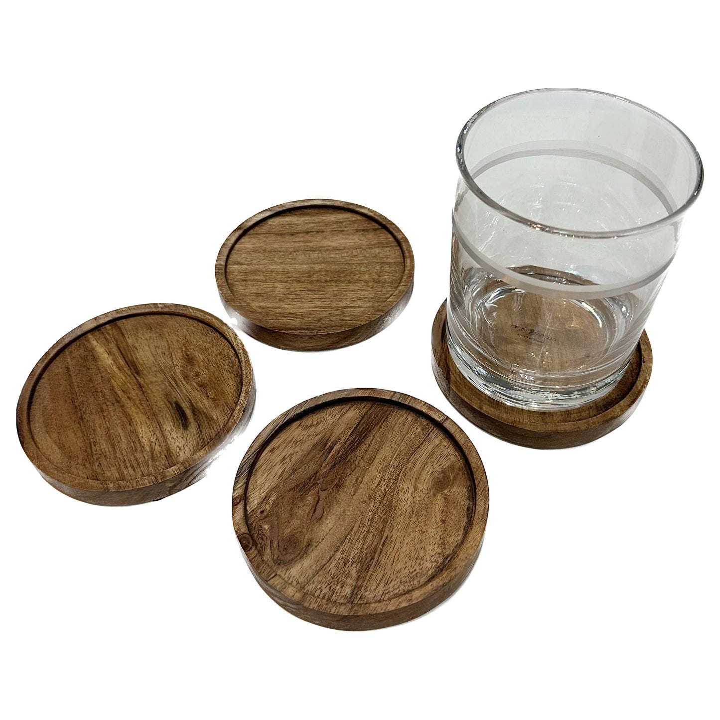 Acacia Wood Coasters, Set of 4