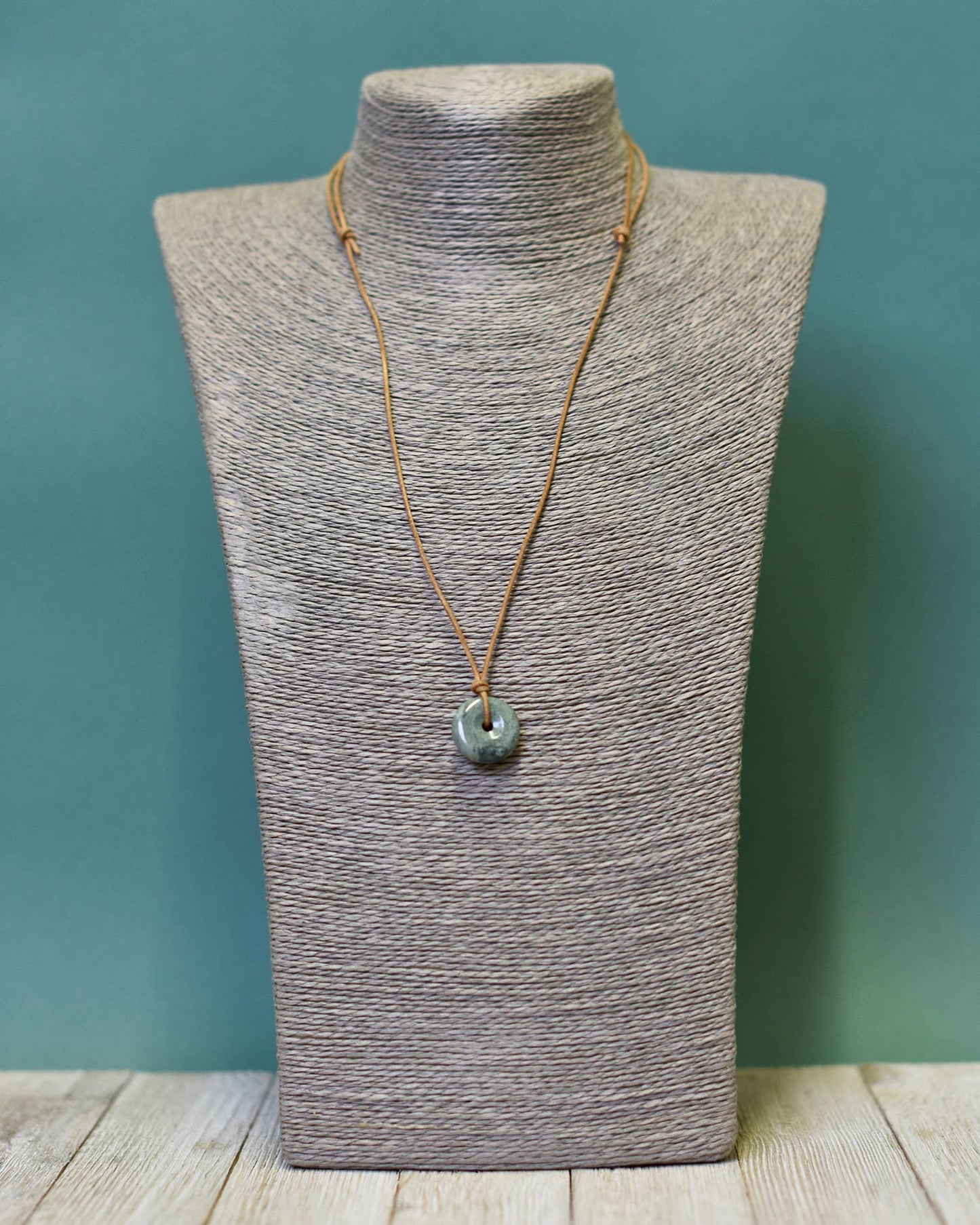Leather Jade Necklace
