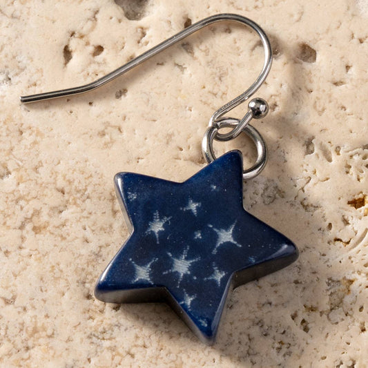 Starry Night Tagua Nut Earrings