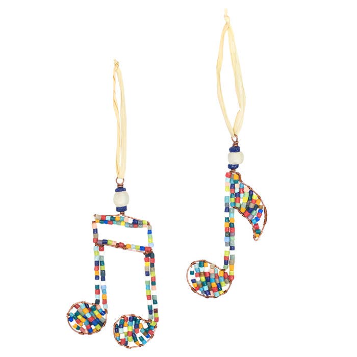 Musical Note Beaded Ornament