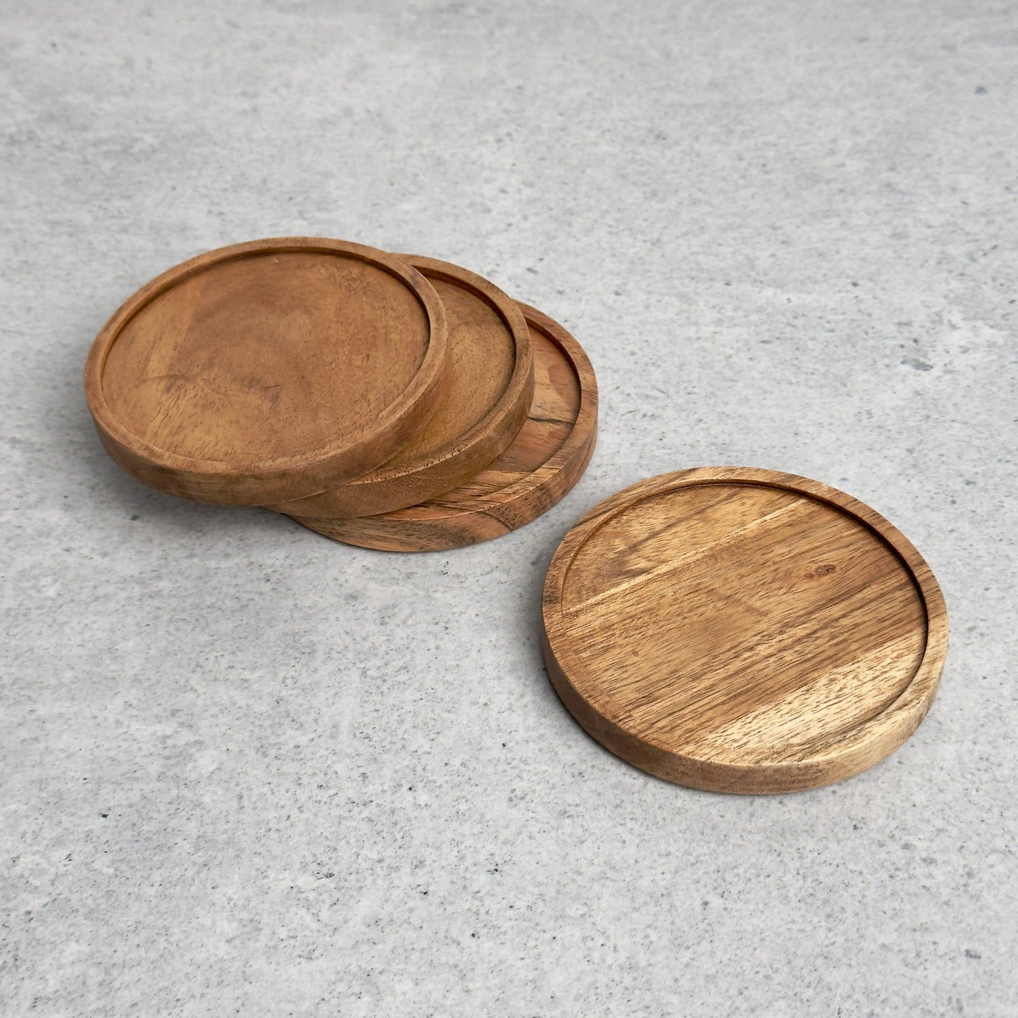 Acacia Wood Coasters, Set of 4