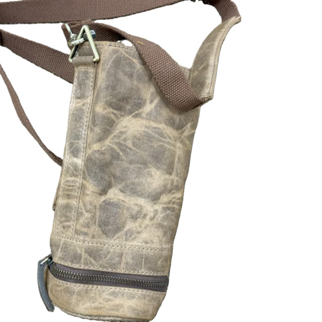 Water Bottle Holder - Waxed Canvas