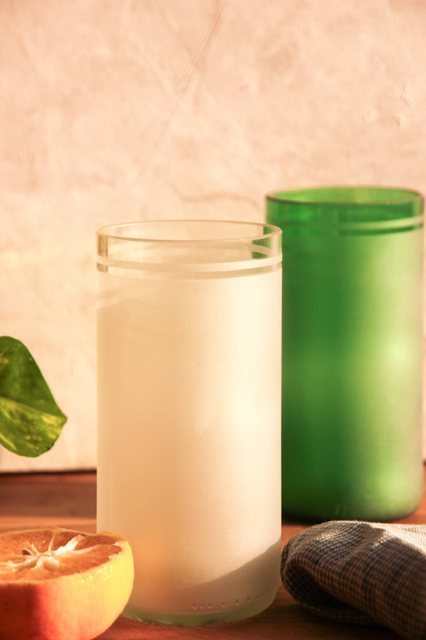Upcycled Drinking Glasses 2 Pack -  12 Oz.