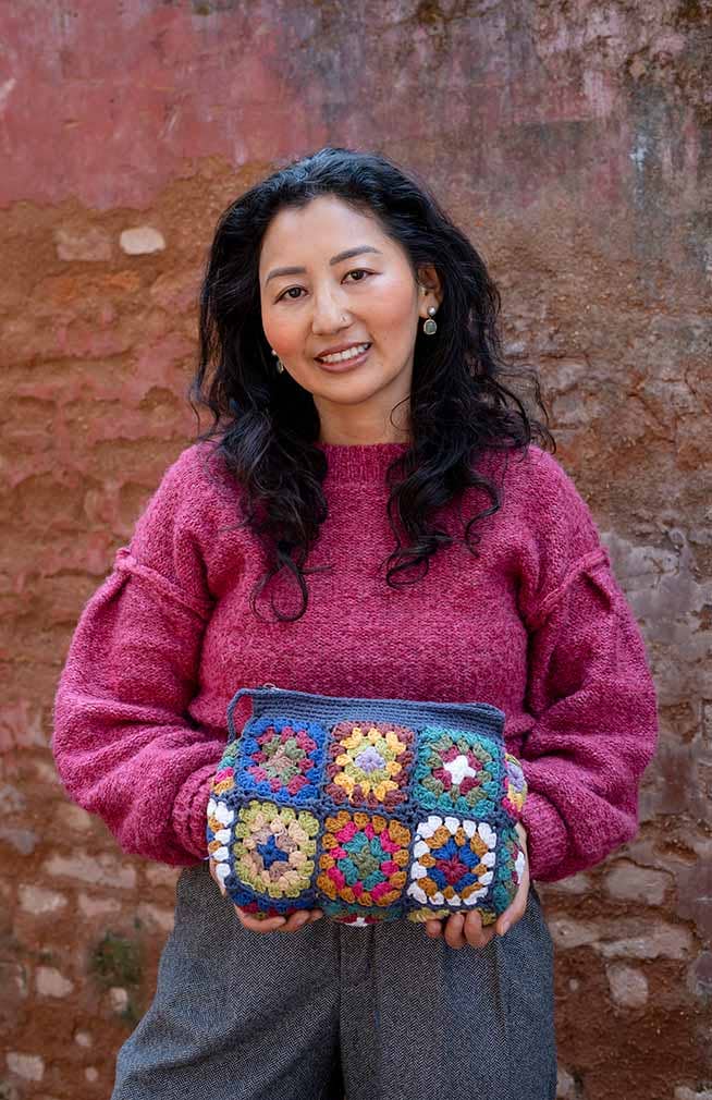 Granny Square Crochet Toiletry Bag