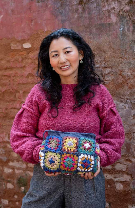 Granny Square Crochet Toiletry Bag