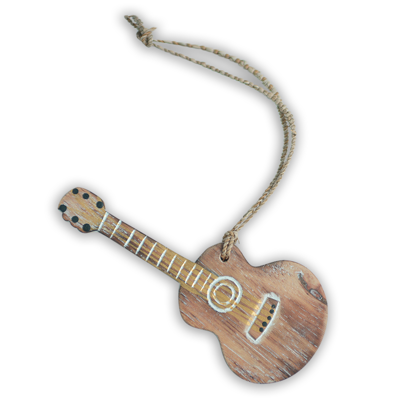 Wooden Guitar Ornament