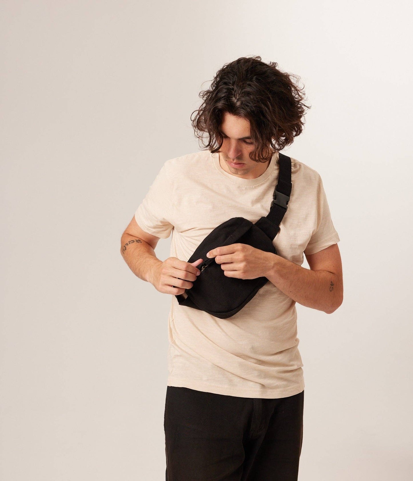Canvas Belt Bag - Black