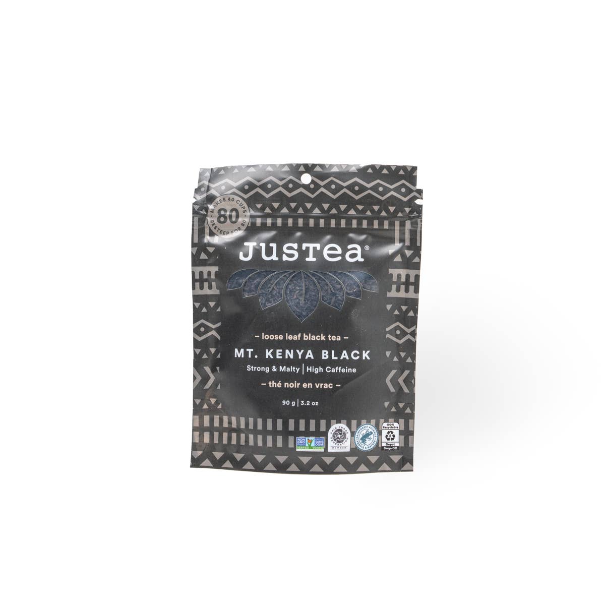Mt. Kenya Black Stand-up Pouch-Organic, Fair-Trade Black Tea