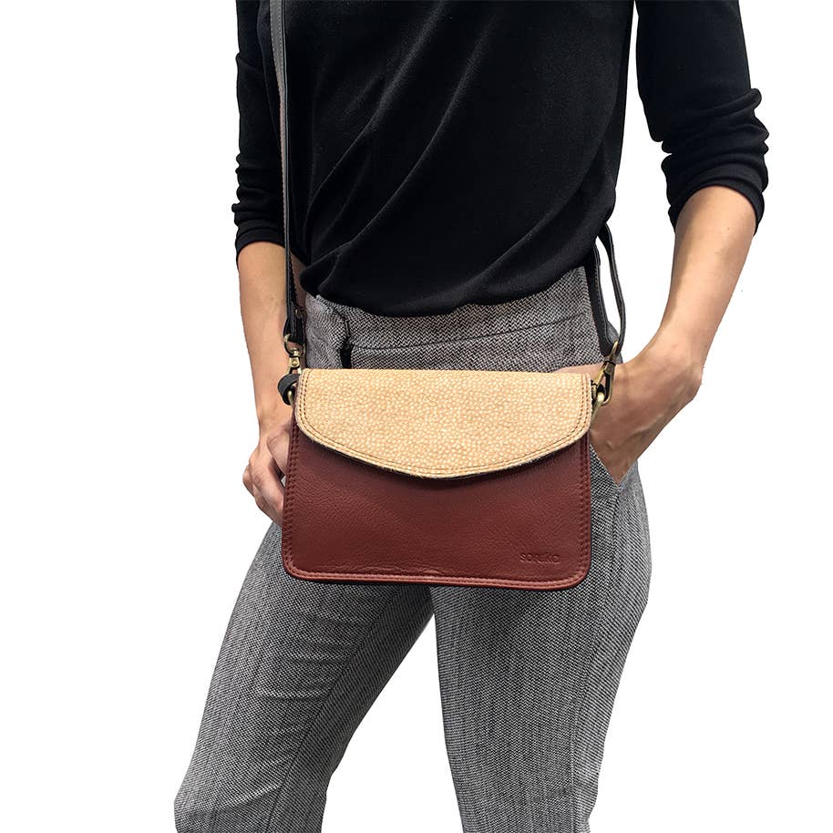 Beth Crossbody Bag Upcycled Leather