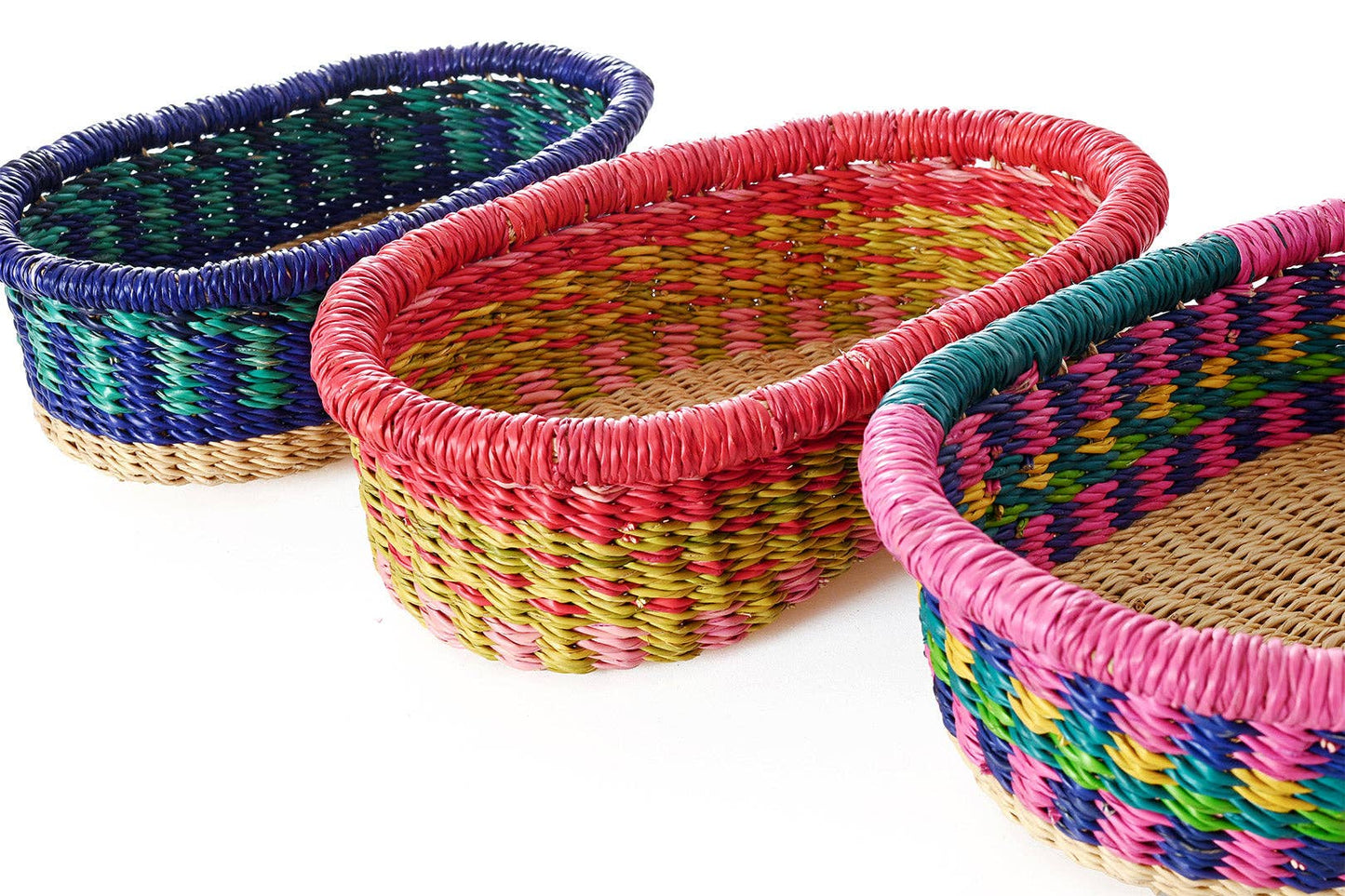 Assorted Colorful Bolga Bread Basket
