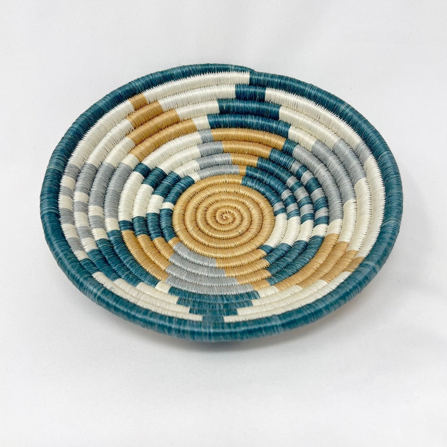 Teal & Blue DiversiformWoven Bowl