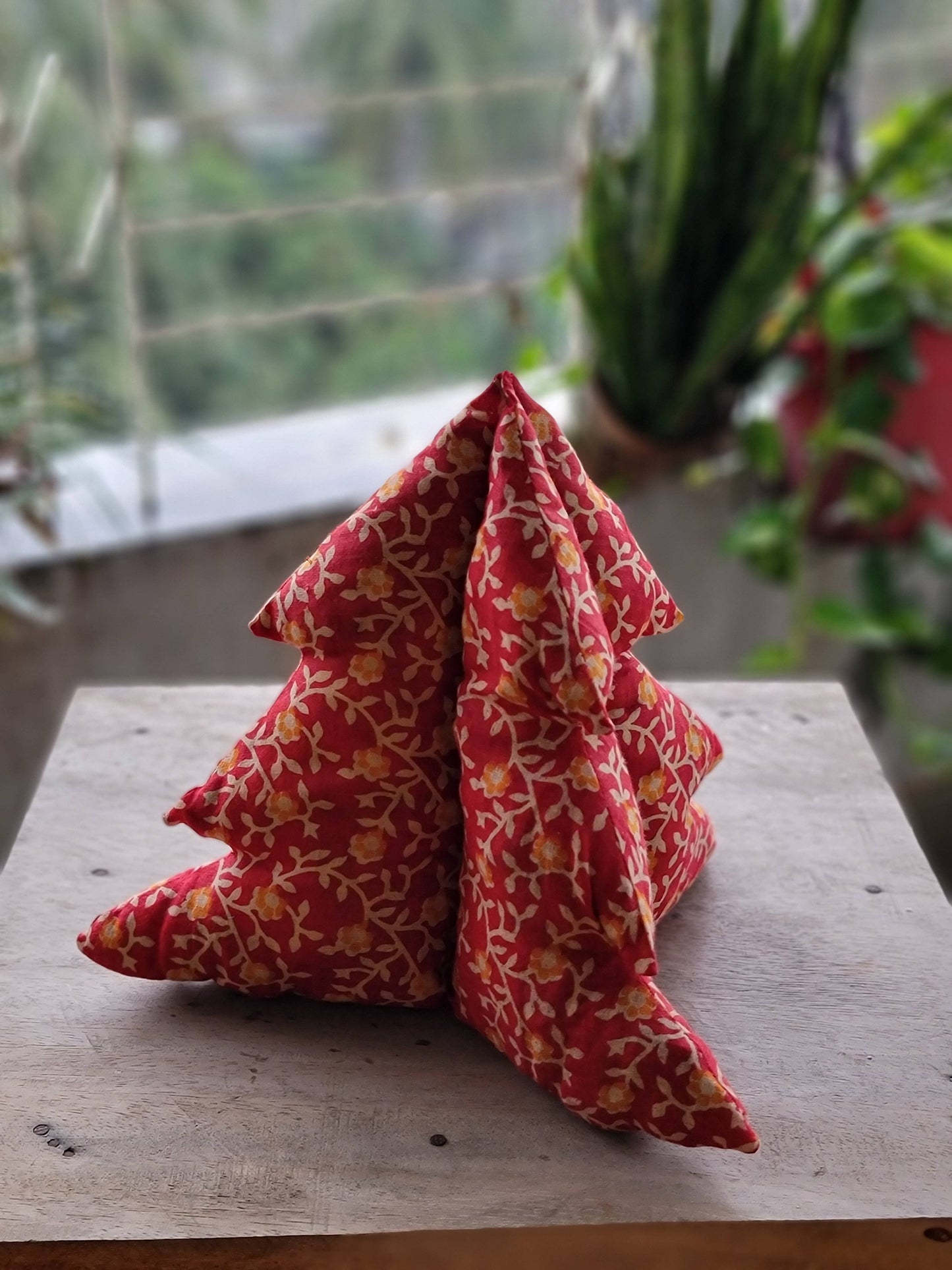 Festive Sari Cloth Christmas Tree