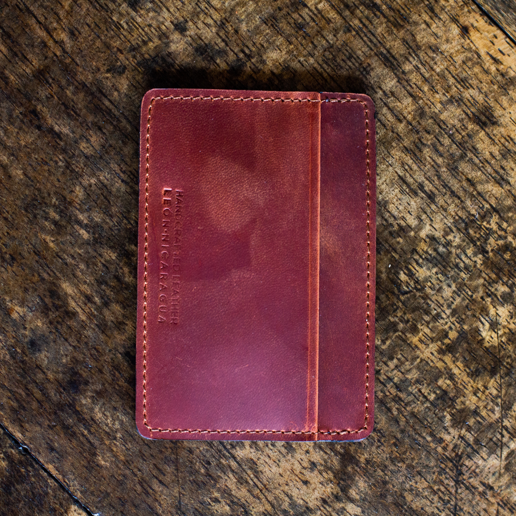 Slim Card Wallet-Saddle Brown