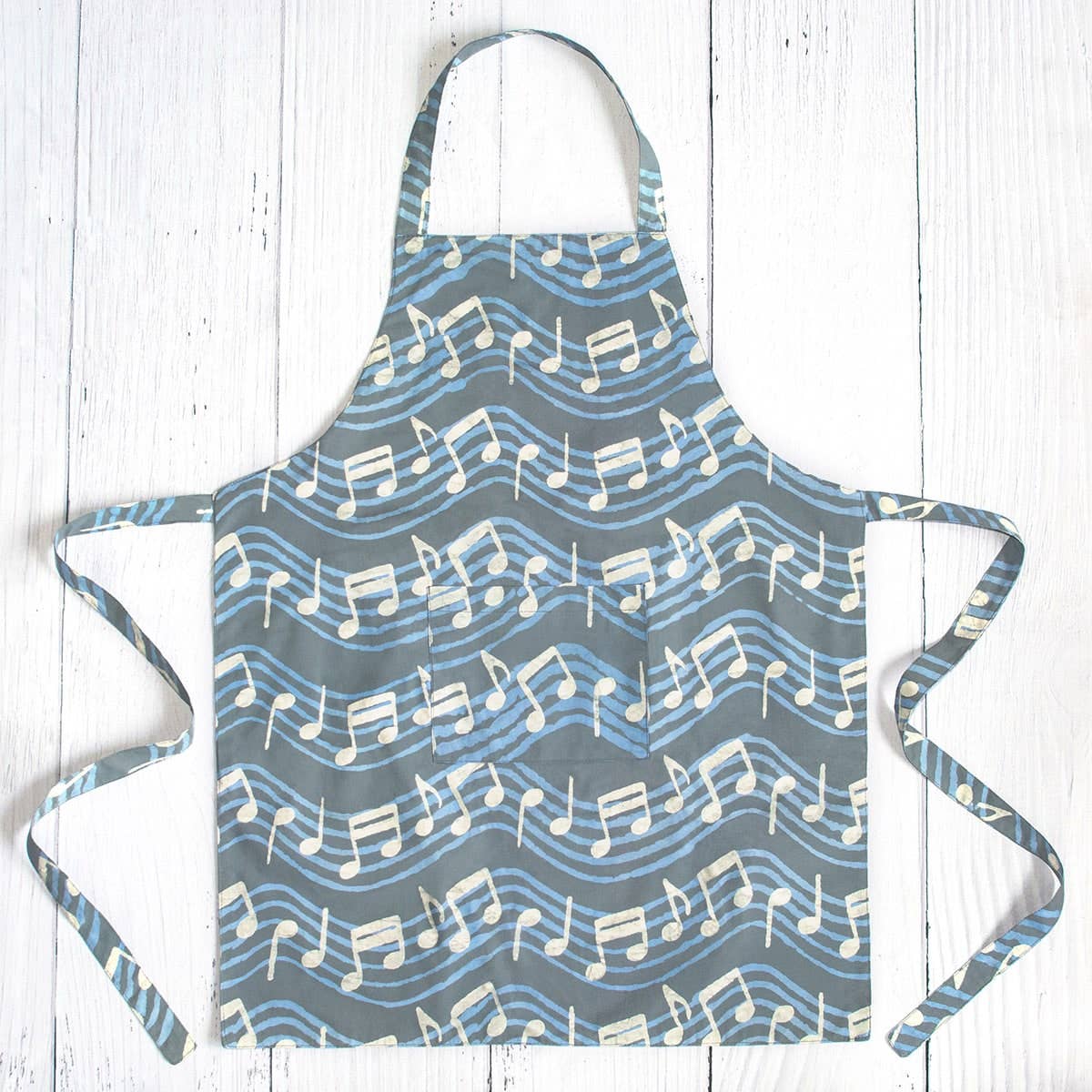 Batik Music Note Apron