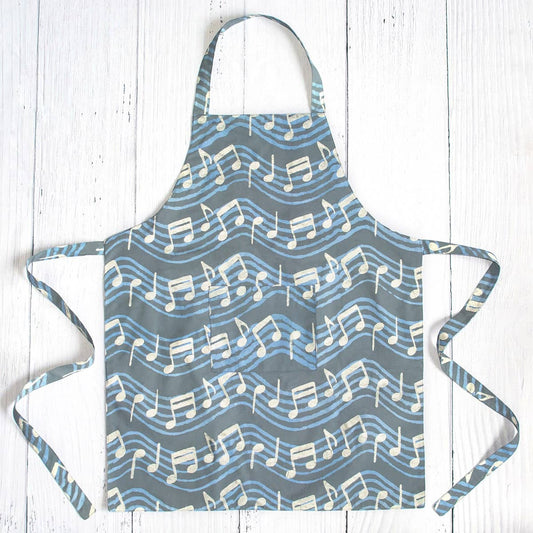 Batik Music Note Apron
